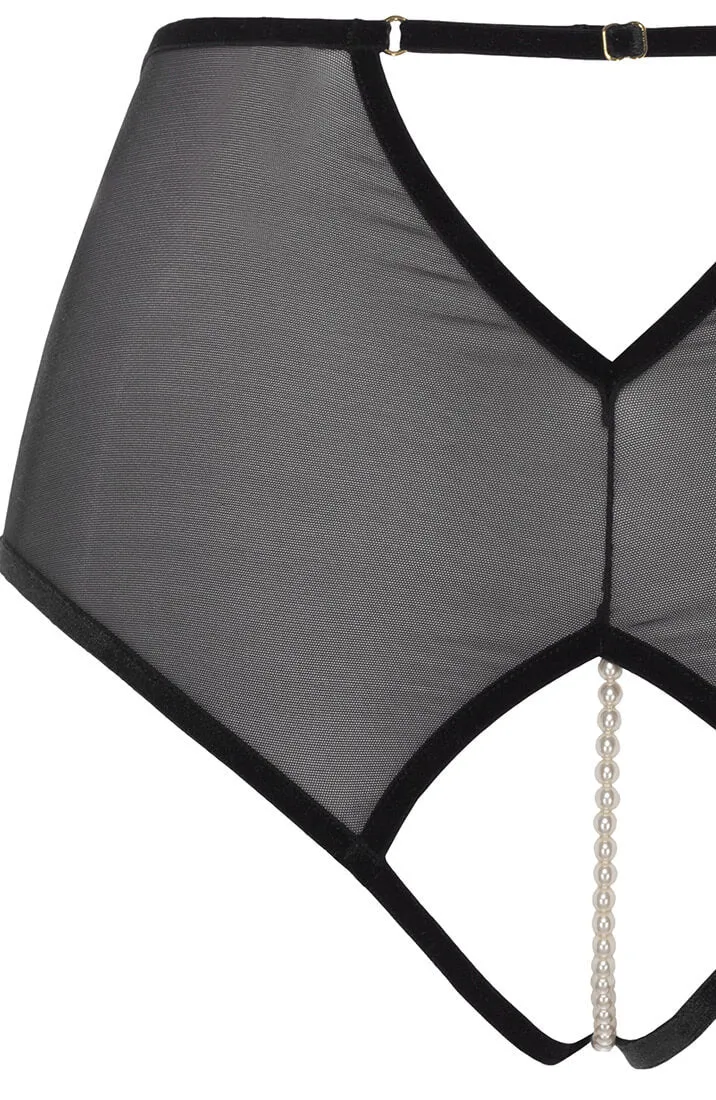 High waist panty with pearl string - Kyoto High Waist Brief