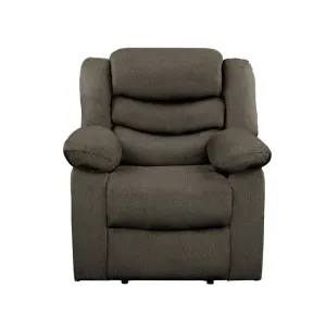 Homelegance Furniture Discus Double Reclining Chair in Brown 9526BR-1