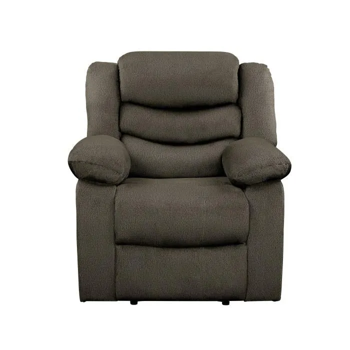 Homelegance Furniture Discus Double Reclining Chair in Brown 9526BR-1