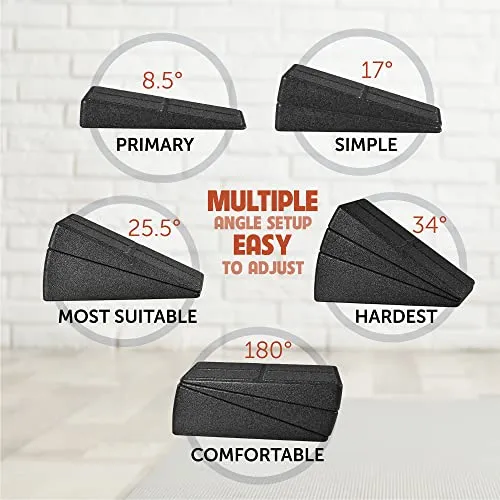 INFIDEZ Incline Foam Slant Board 3pcs for Calf Stretching, Squats, Foot Stretcher, 3 Pcs Calf Stretcher Exercise Equipment for Home Workout, Adjustable Incline Wedge Workout Equipment for Physical Therapy