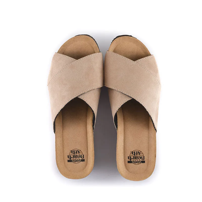 Inis - Vegan Wedge Crossover Slider - Natural