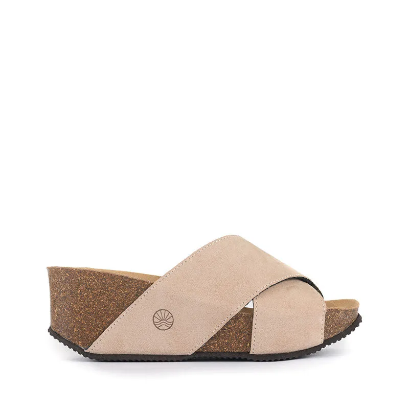 Inis - Vegan Wedge Crossover Slider - Natural