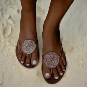Iris Sandals in Champagne