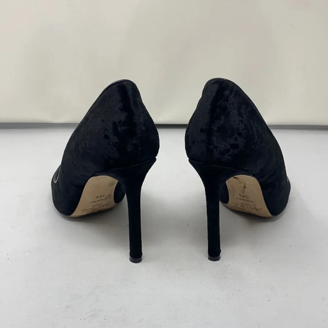 Jimmy Choo Black Crushed Velvet Pump