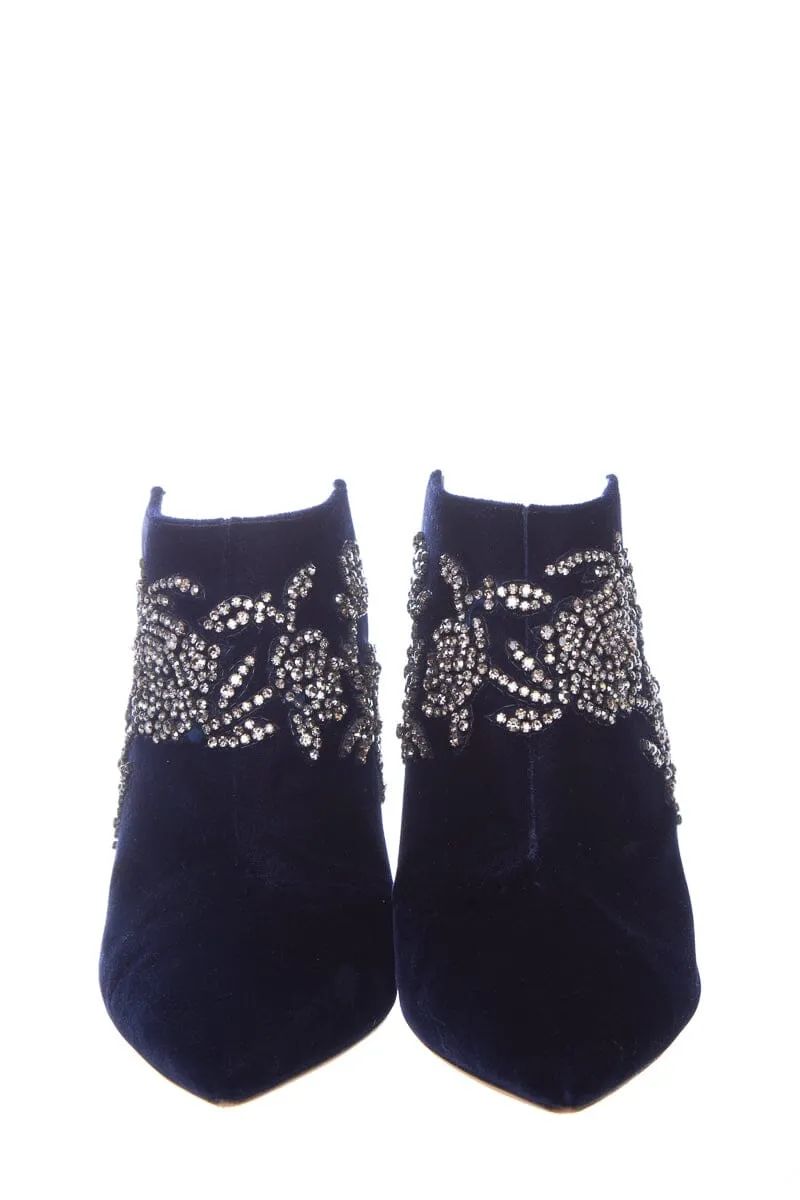 Jimmy Choo Navy Velvet Heels SZ 39.5