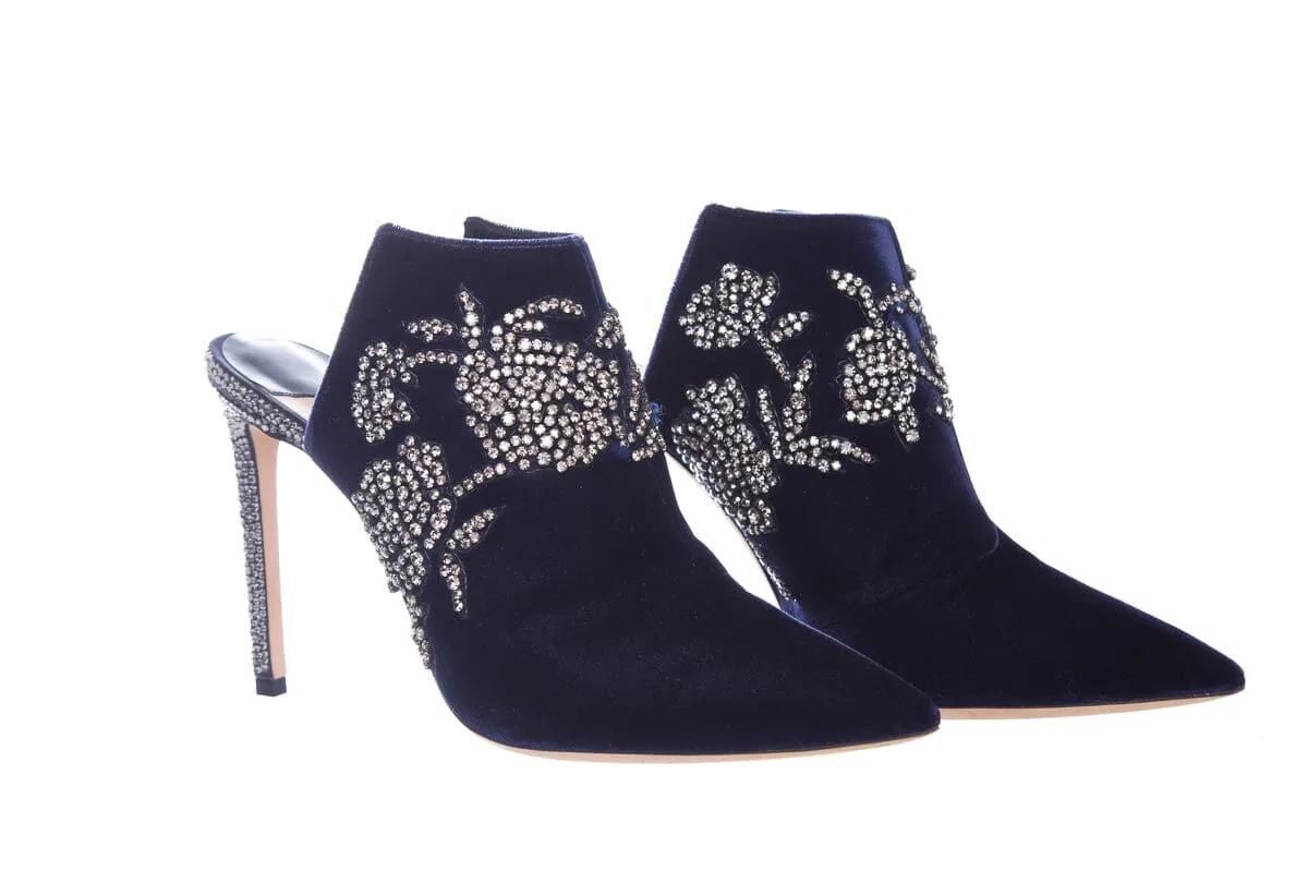 Jimmy Choo Navy Velvet Heels SZ 39.5