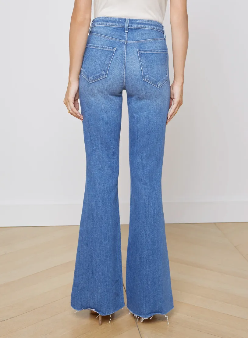 L'Agence - Sera Sneaker Flare Jean - Bordello