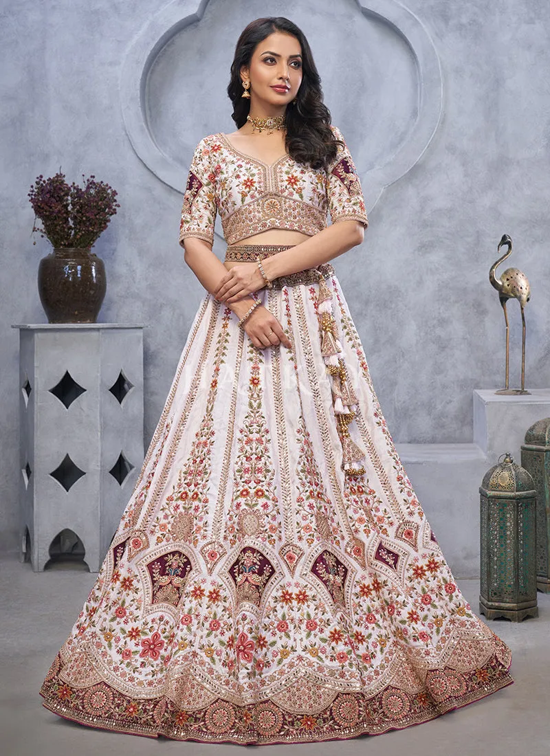 Lavender Purple Bridal Lehenga Choli