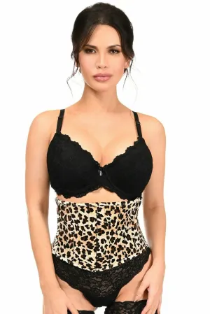 Lavish Leopard Velvet Mini Cincher Corset
