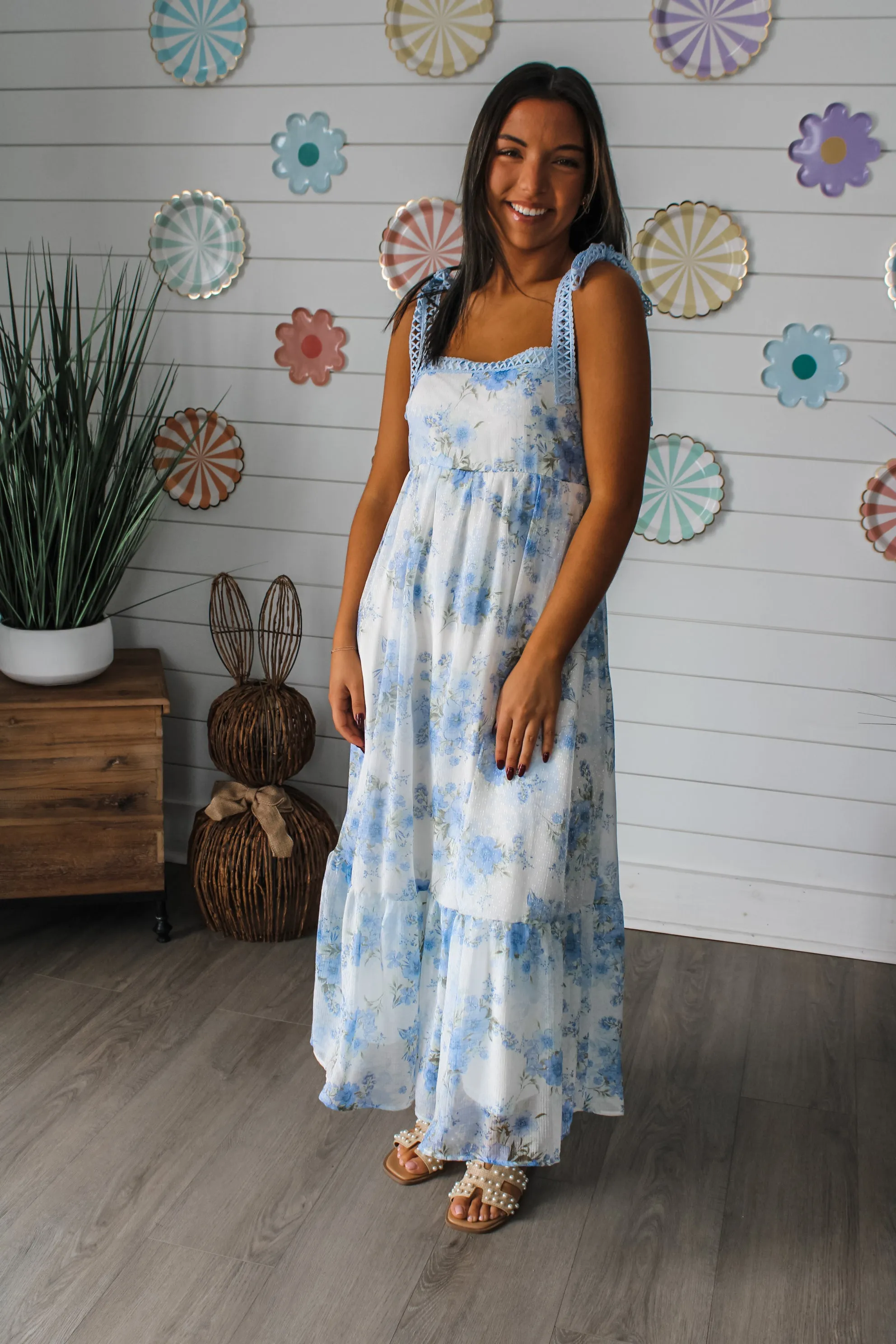 Lilies & Lace Maxi • Blue Floral