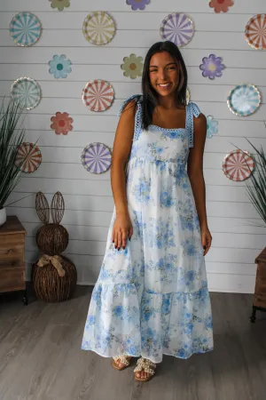 Lilies & Lace Maxi • Blue Floral