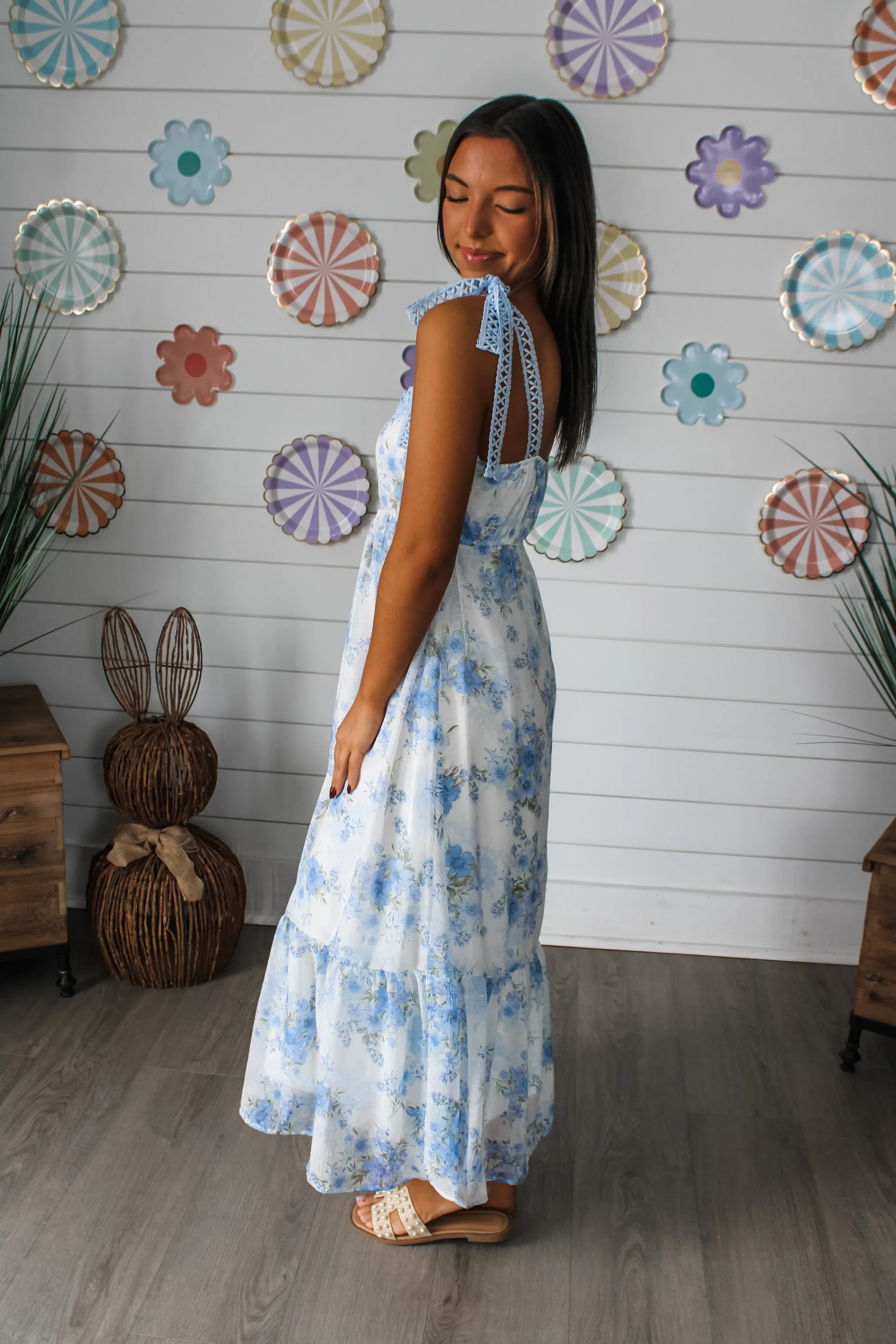 Lilies & Lace Maxi • Blue Floral