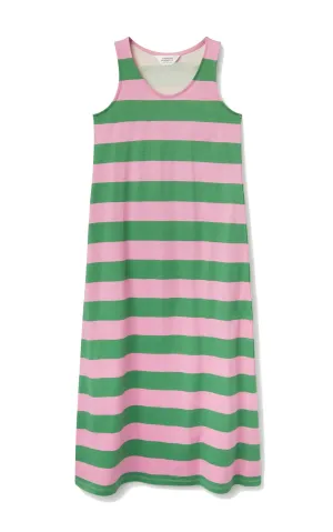Long Green Striped Dress