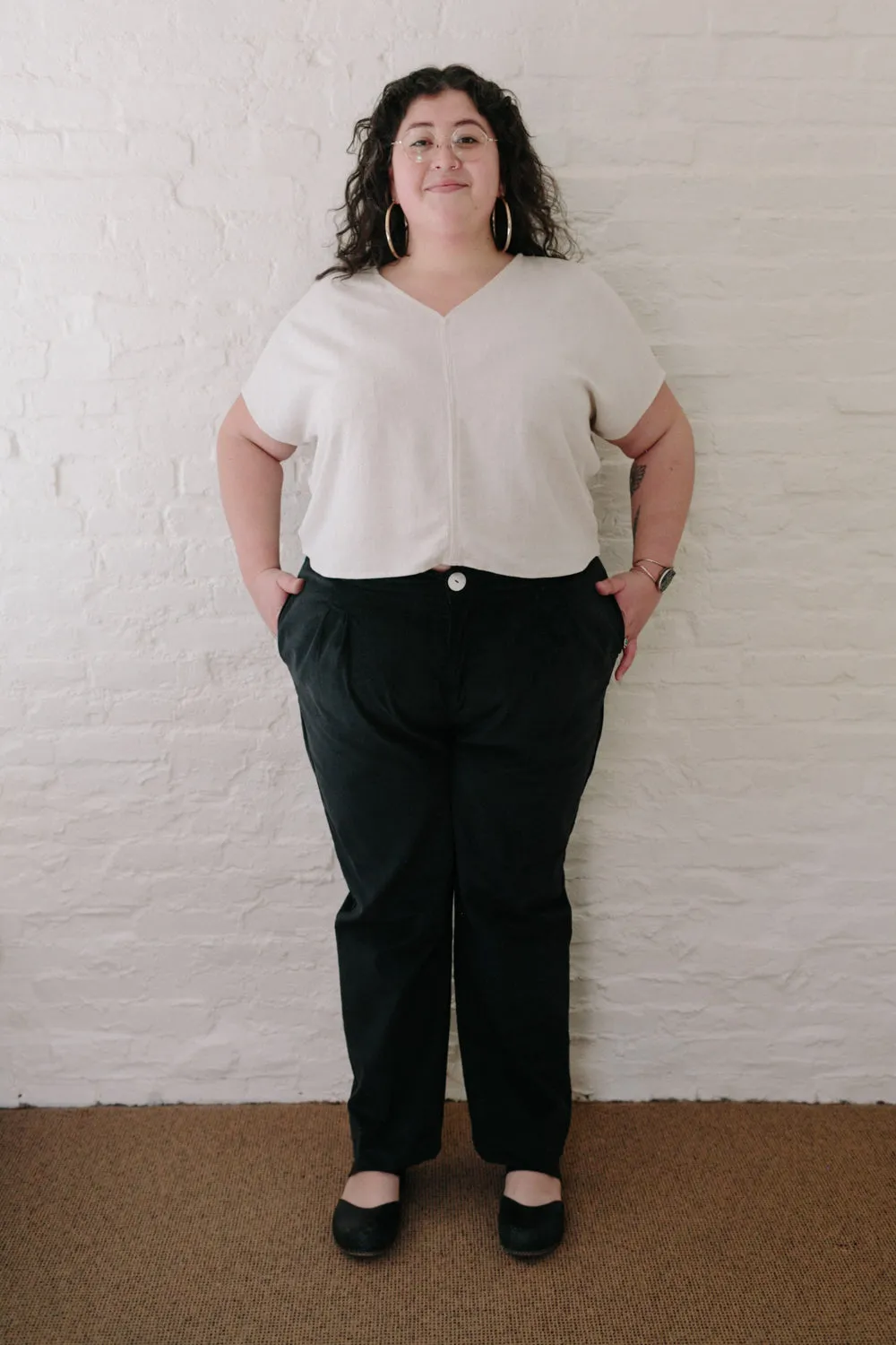 Long Perfect Pant in Black Velvet