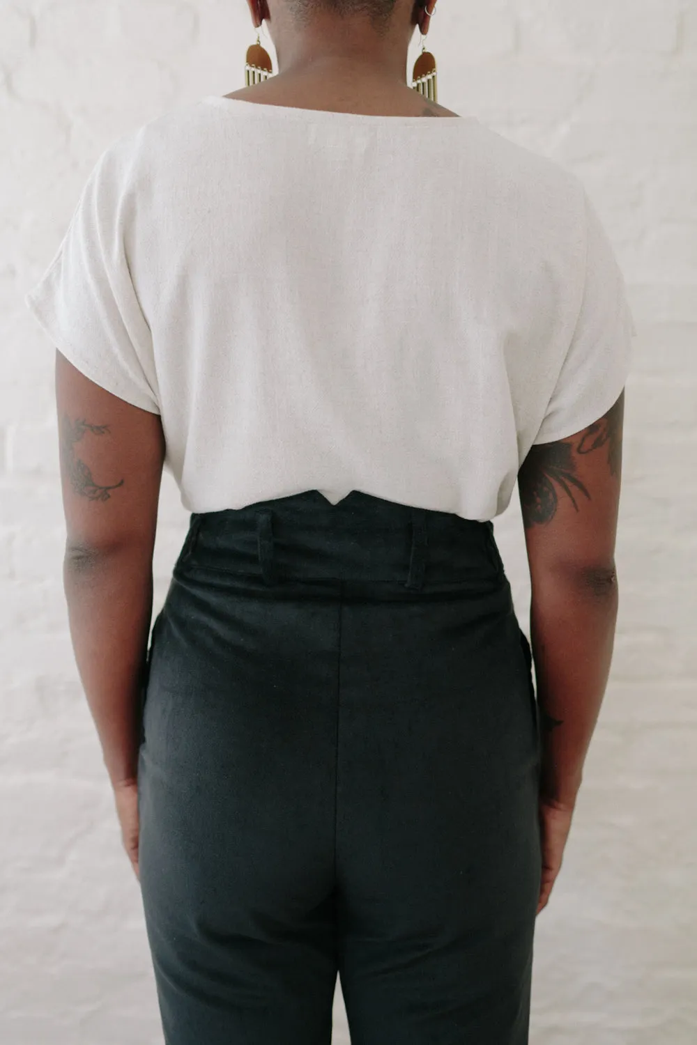 Long Perfect Pant in Black Velvet