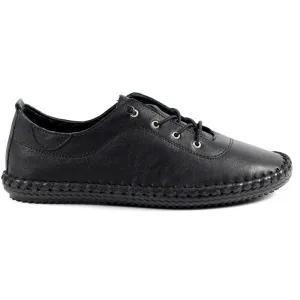Lunar St Ives Black Sole Leather Shoes