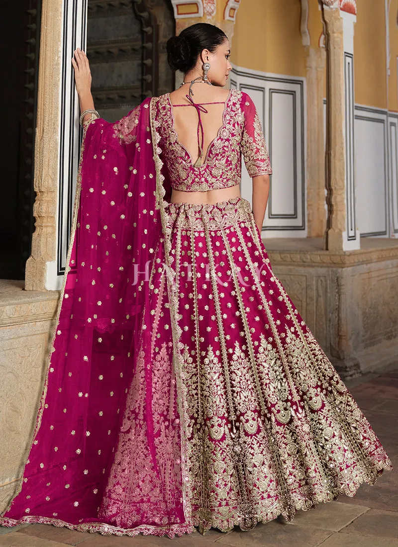 Magenta Pink Wedding Lehenga Choli