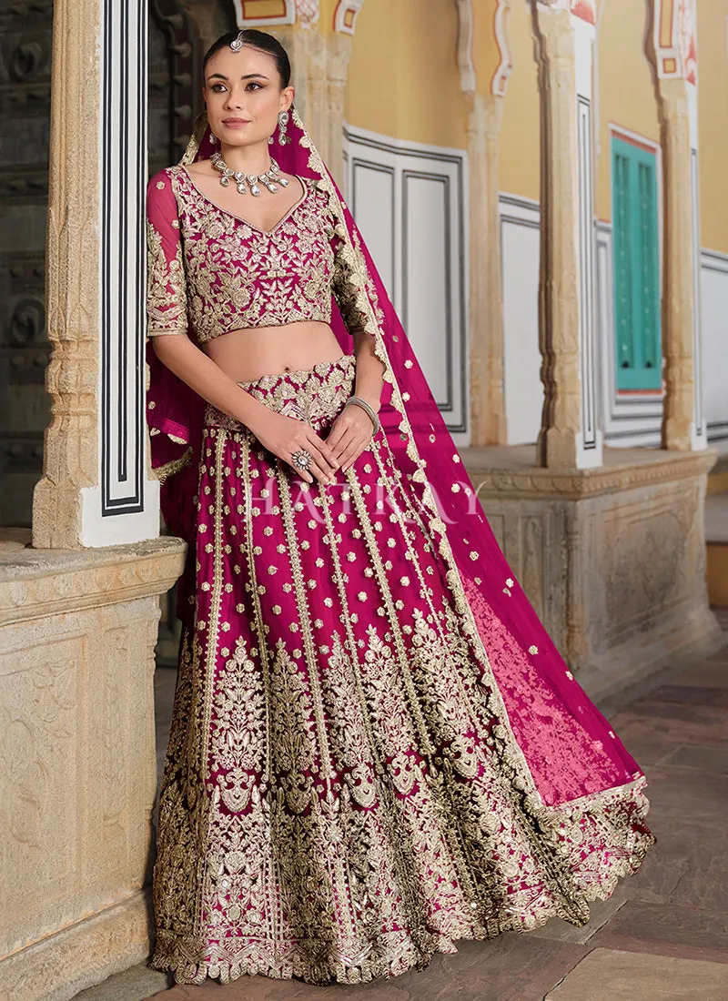 Magenta Pink Wedding Lehenga Choli