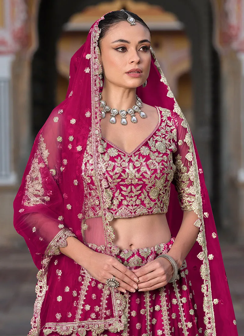 Magenta Pink Wedding Lehenga Choli