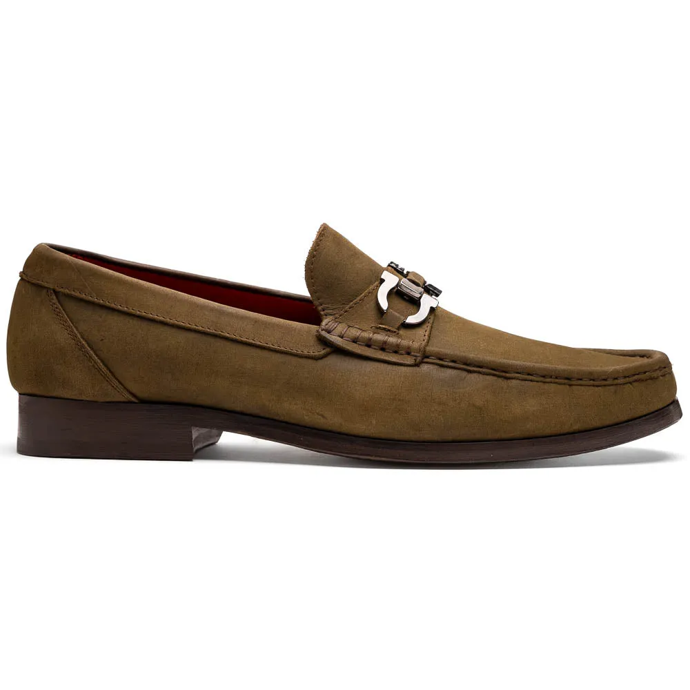 Marco Di Milano Cassarano Crazy Olive Men's Calfskin Leather Loafers