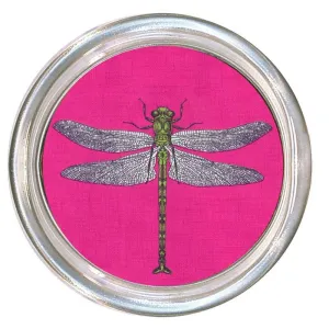 Marye-Kelley - Dragonfly on Fuchsia Linen