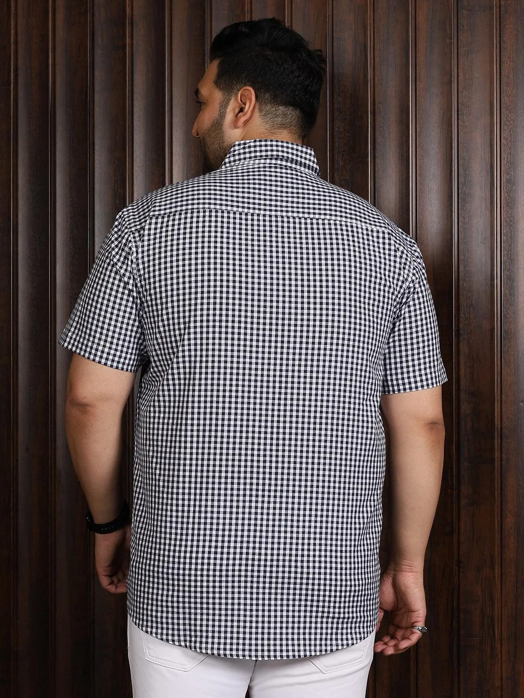 Men Plus Size Lovel Checked Shirt