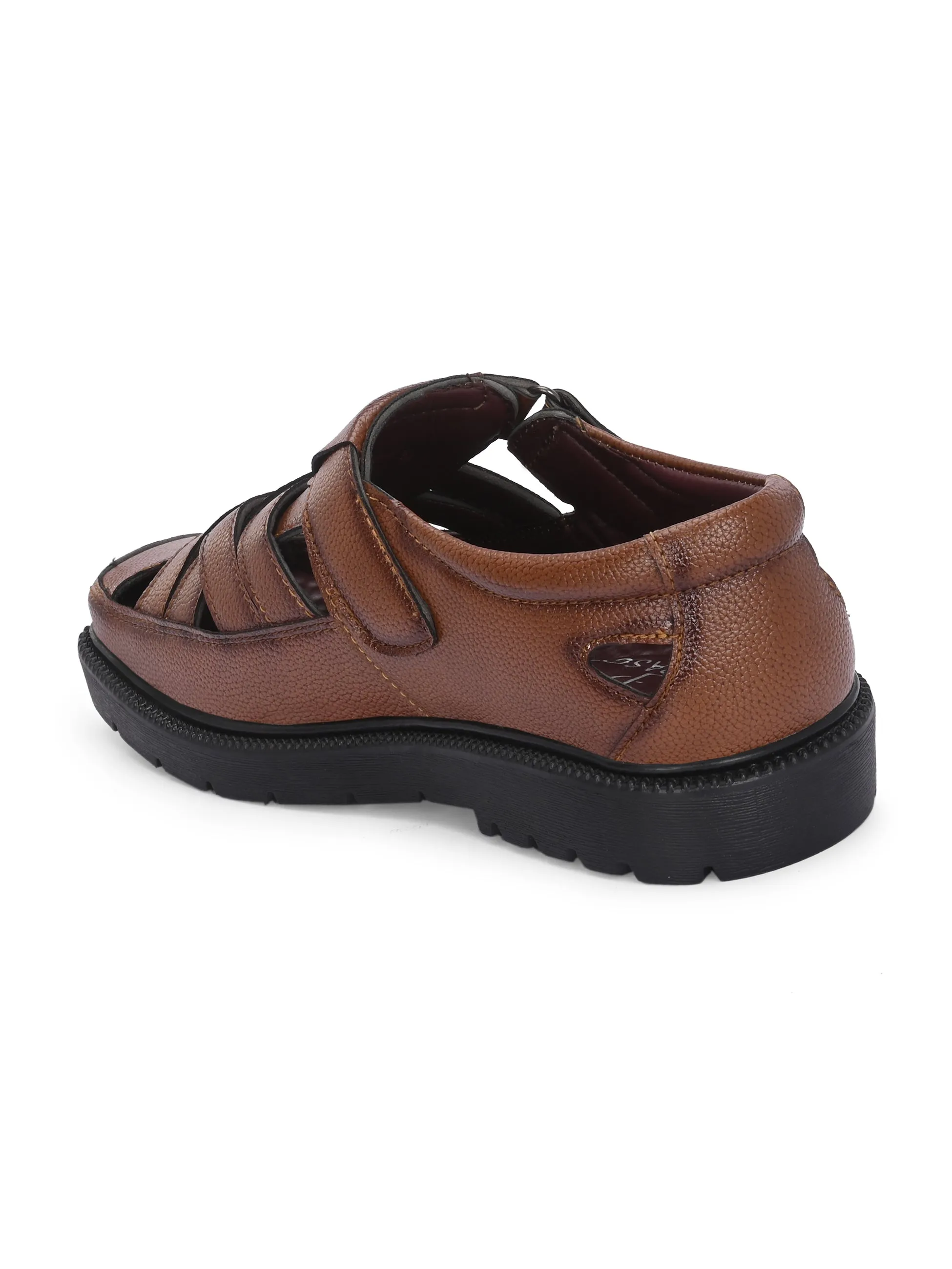 Men Shoe-Style Faux Leather Casual Slip On Sandals