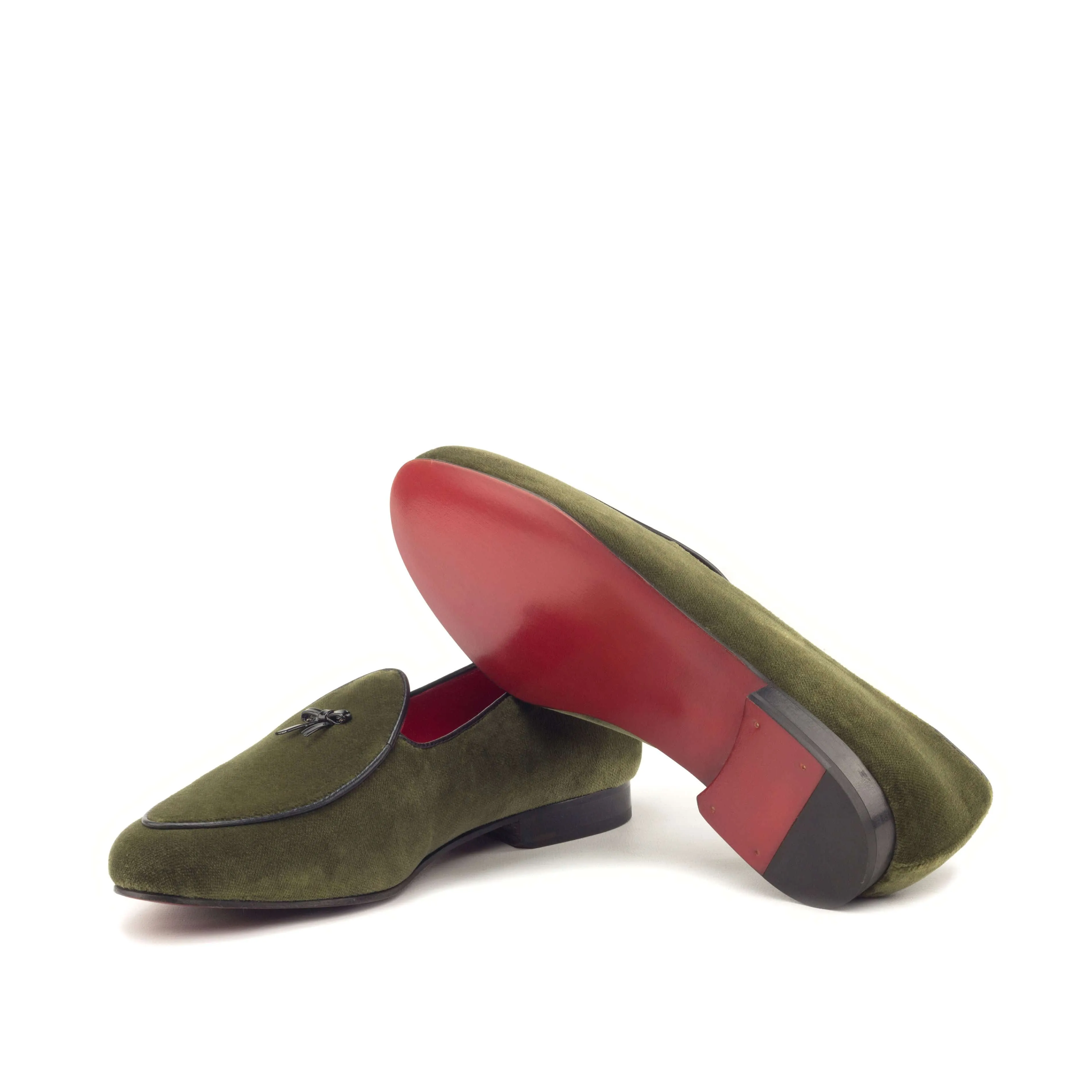 MEN Slippers - Khaki Velvet Black