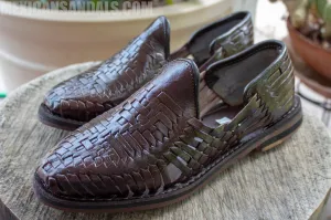 MENS LEATHER MEXICAN MOCASSIN SHOE HUARACHE SANDALS