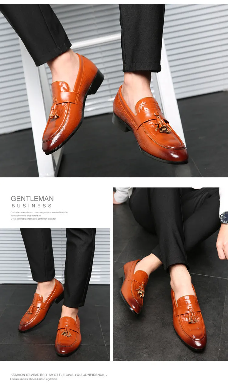 Men's Low Top Crocodile Style Flats