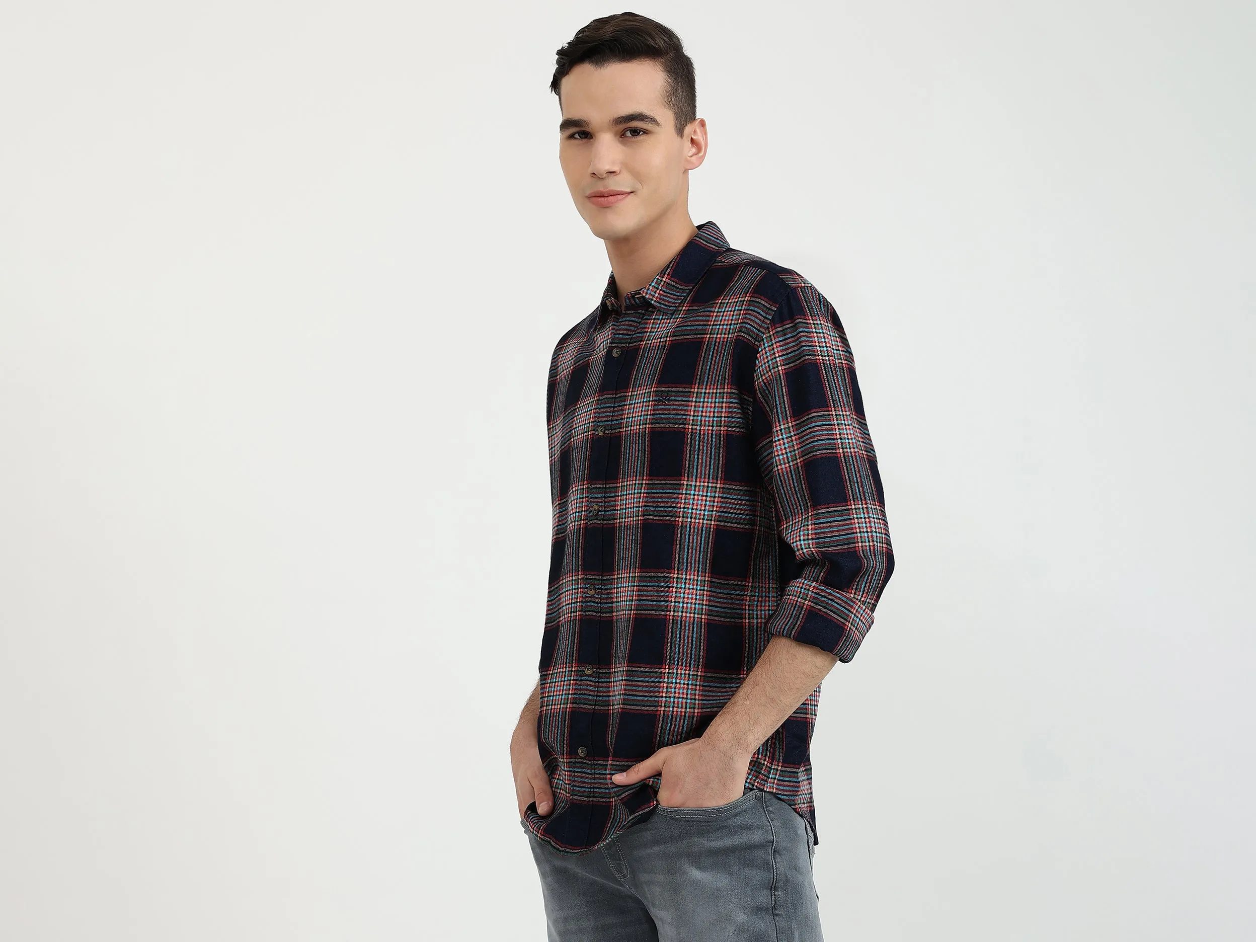 Mens Slim Fit Check Shirt