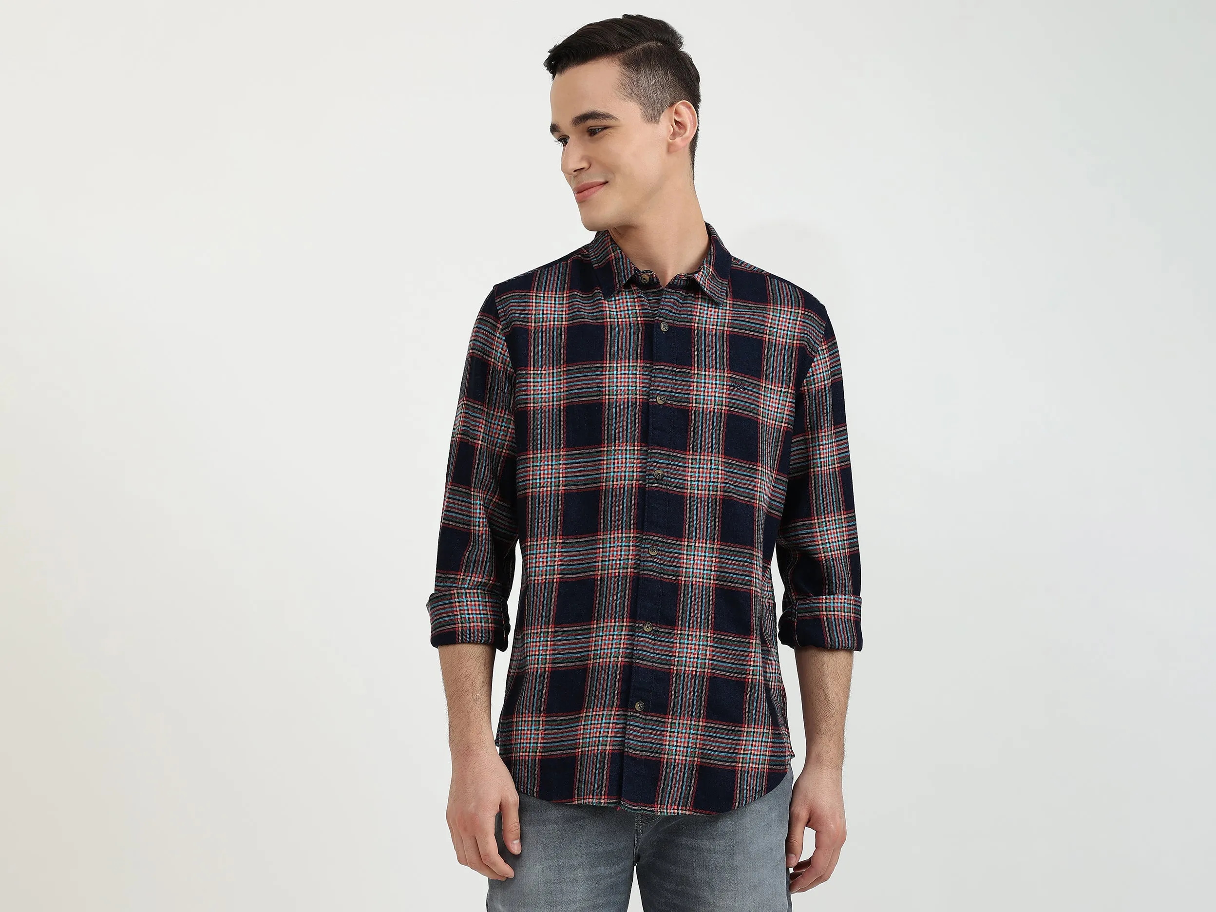 Mens Slim Fit Check Shirt
