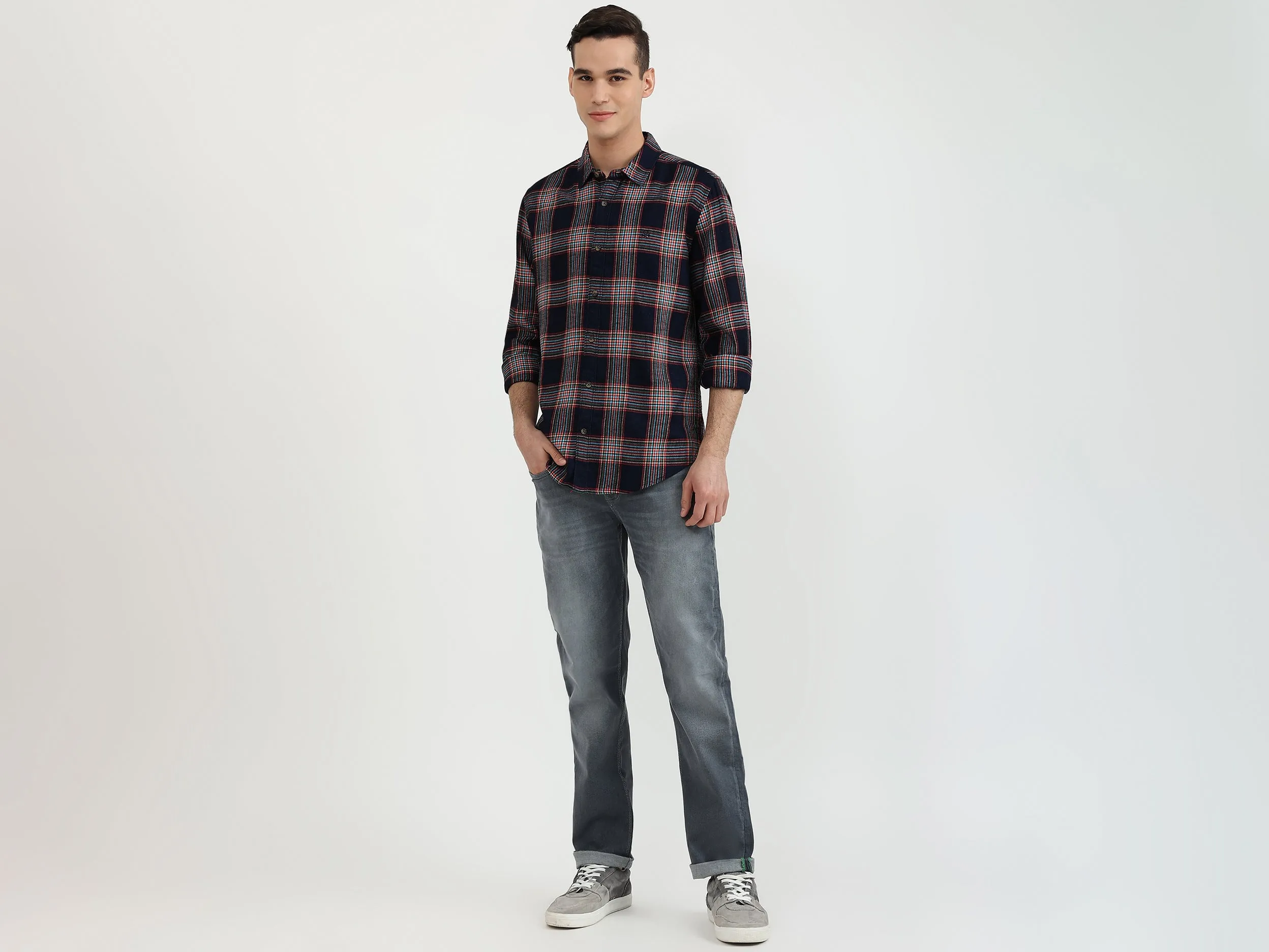 Mens Slim Fit Check Shirt