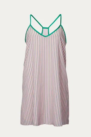 MEXICALI STRIPED SATIN MINI DRESS