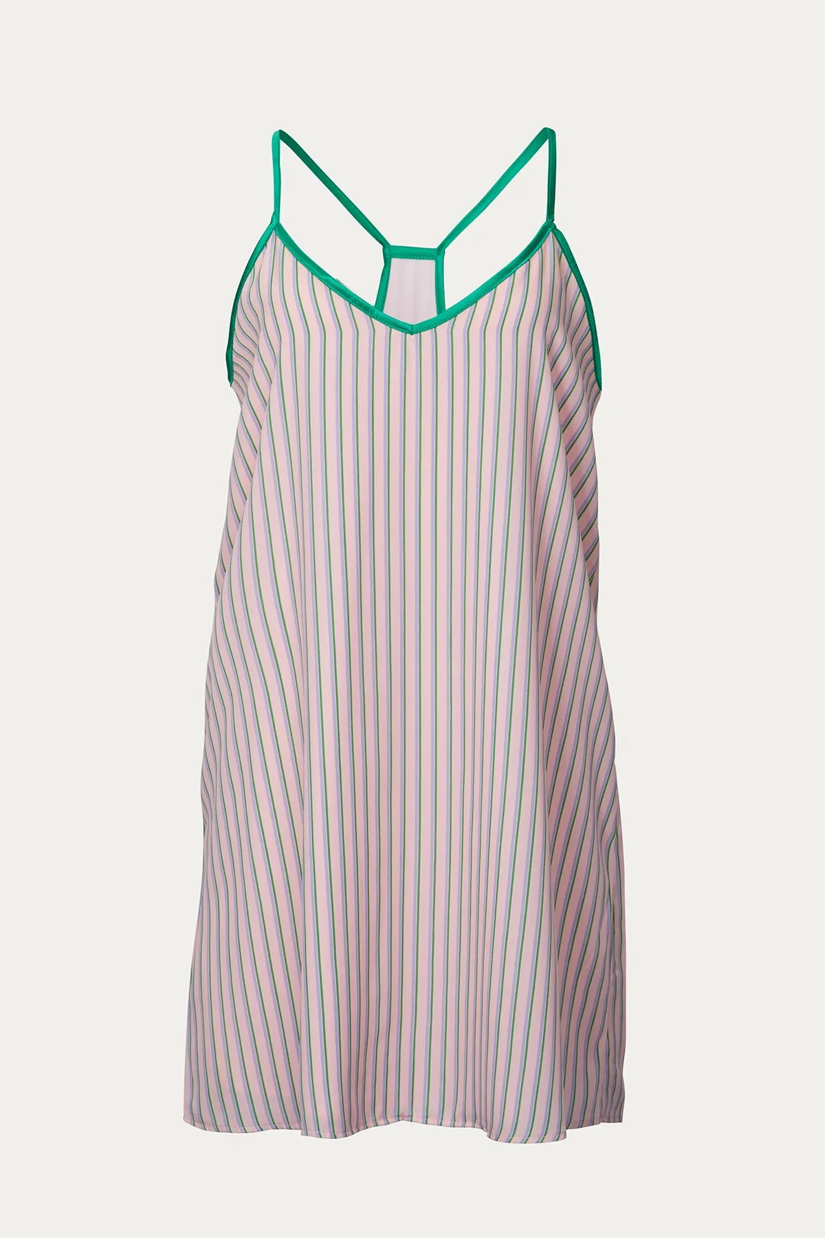 MEXICALI STRIPED SATIN MINI DRESS