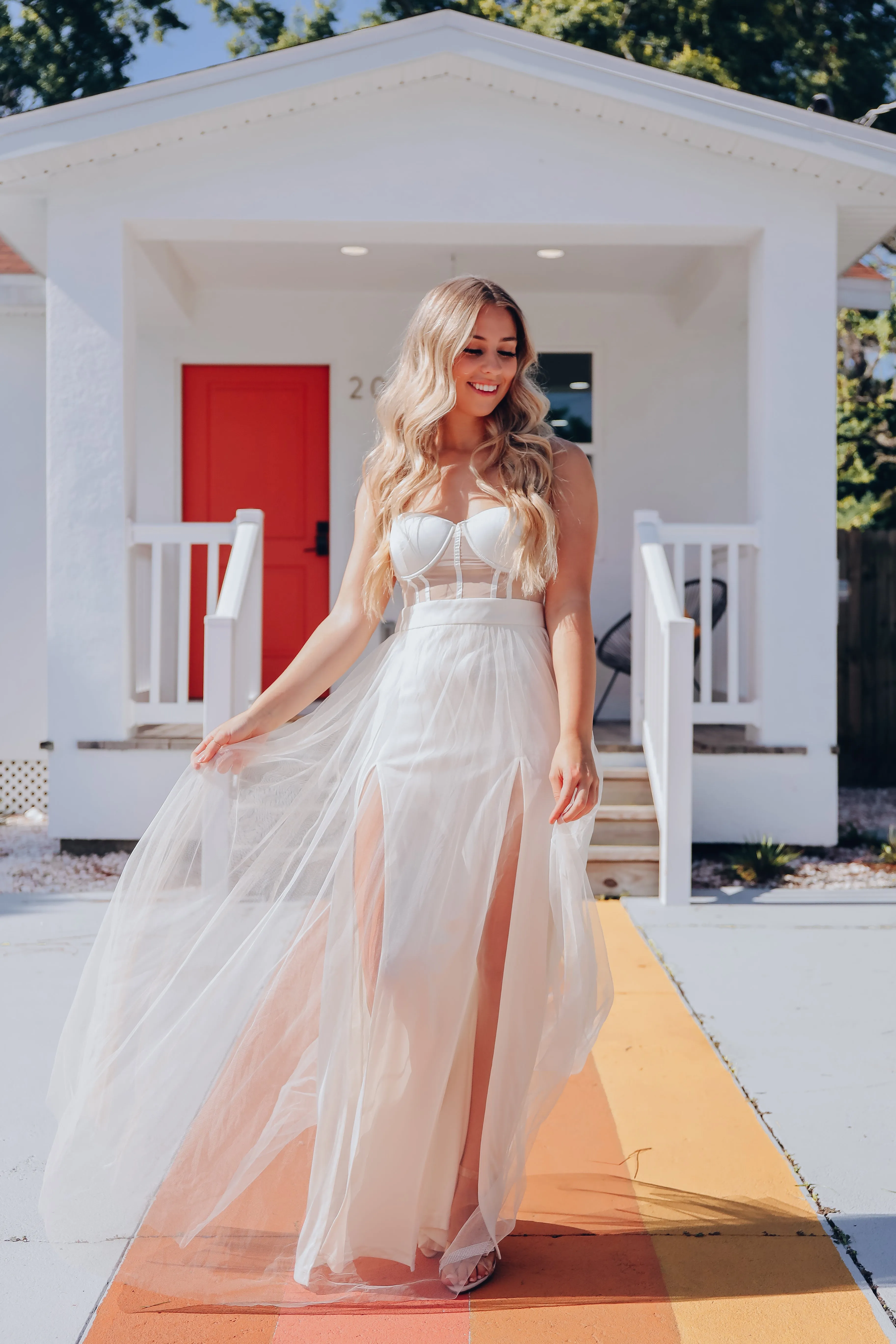 Modern Love Tulle Maxi Gown - Ivory