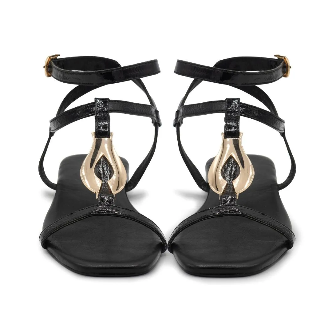 Monza 105 - Black - Ankle Strap Sandals