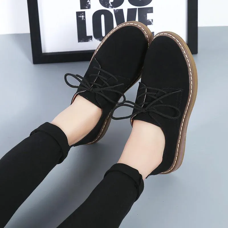 new breathable flats loafers casual lace-up shoes