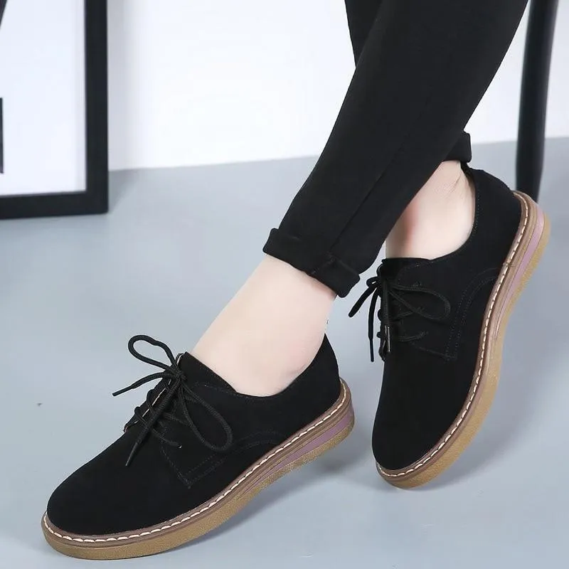 new breathable flats loafers casual lace-up shoes