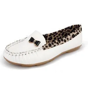 New Casual Leisure Shoes Single Women Leather Shoes