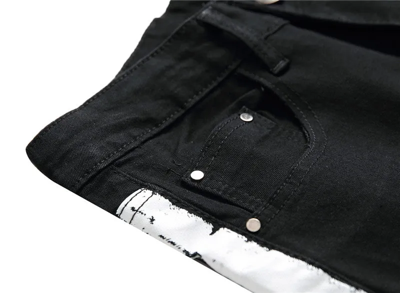 New Men's Pencil Pants Men's Jeans Skinny Mid Waist Jeans