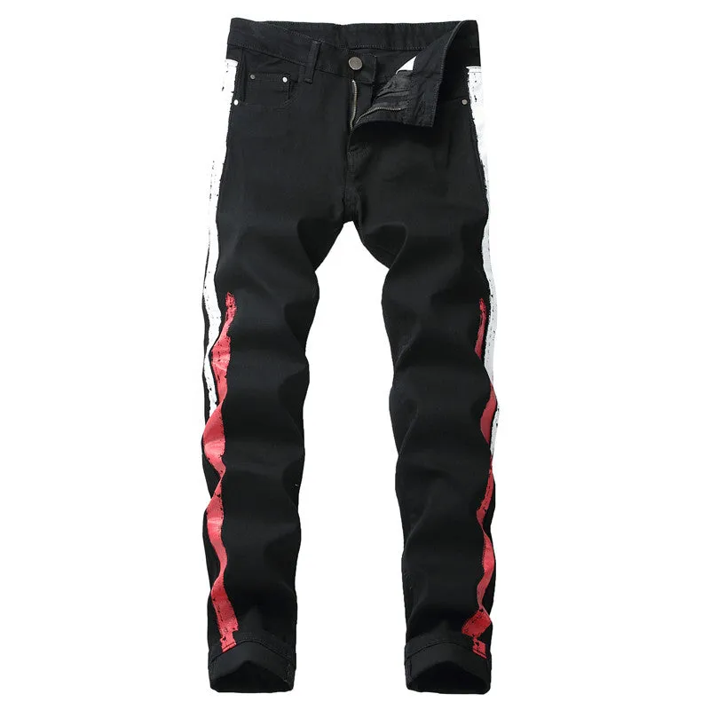 New Men's Pencil Pants Men's Jeans Skinny Mid Waist Jeans