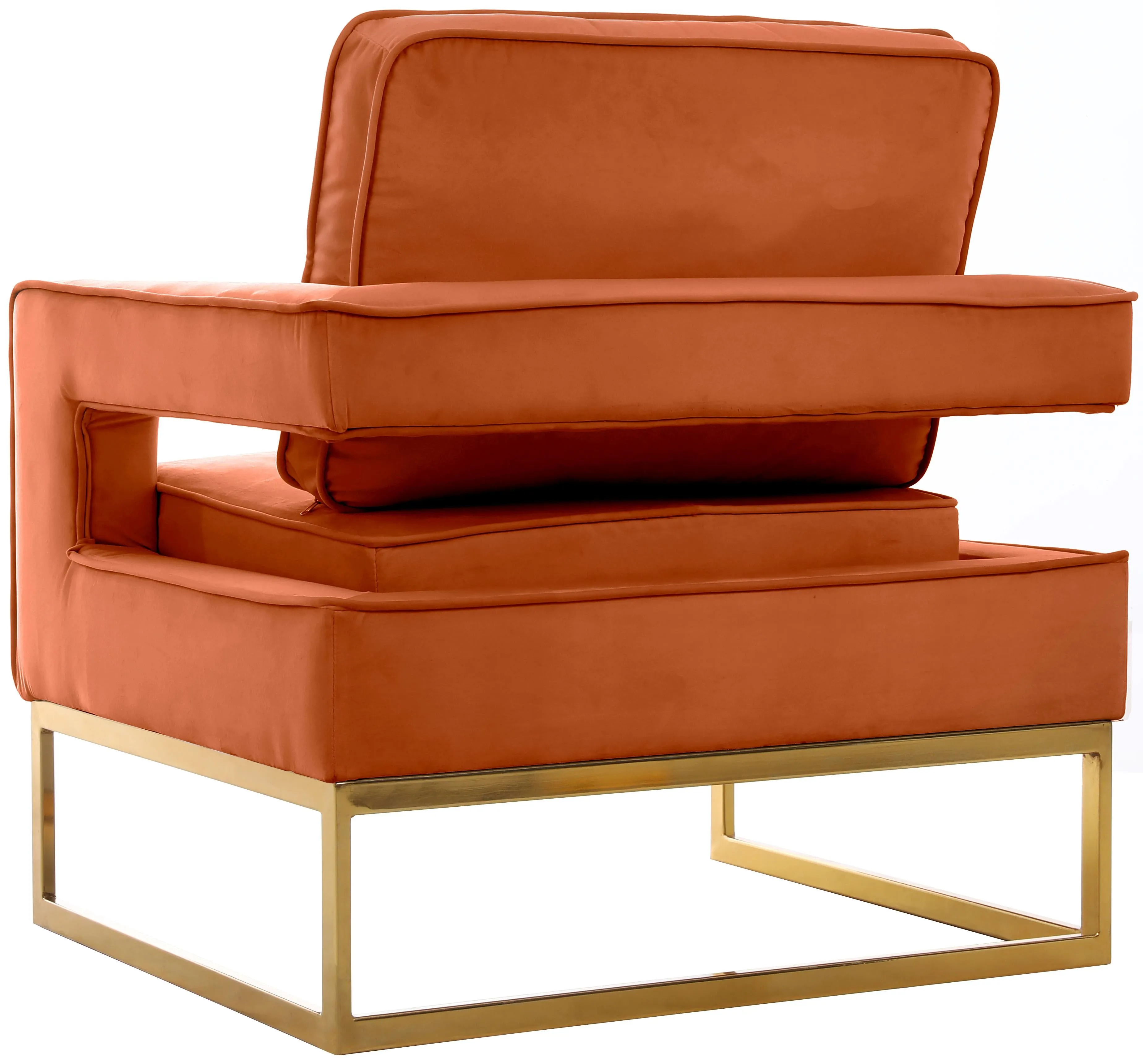 Noah Cognac Velvet Accent Chair