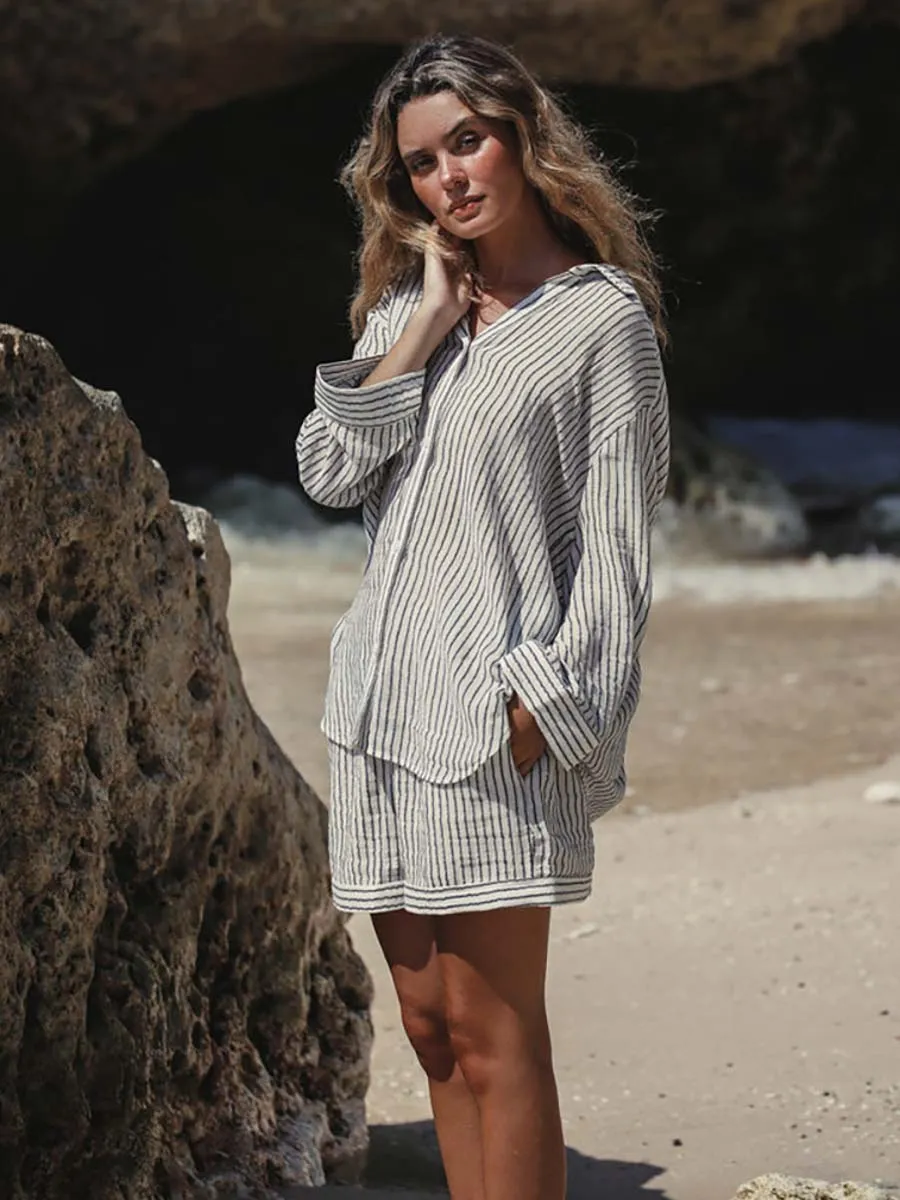 Ocean Short In Black Stripes