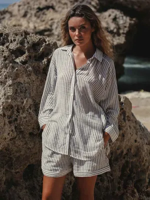 Ocean Short In Black Stripes