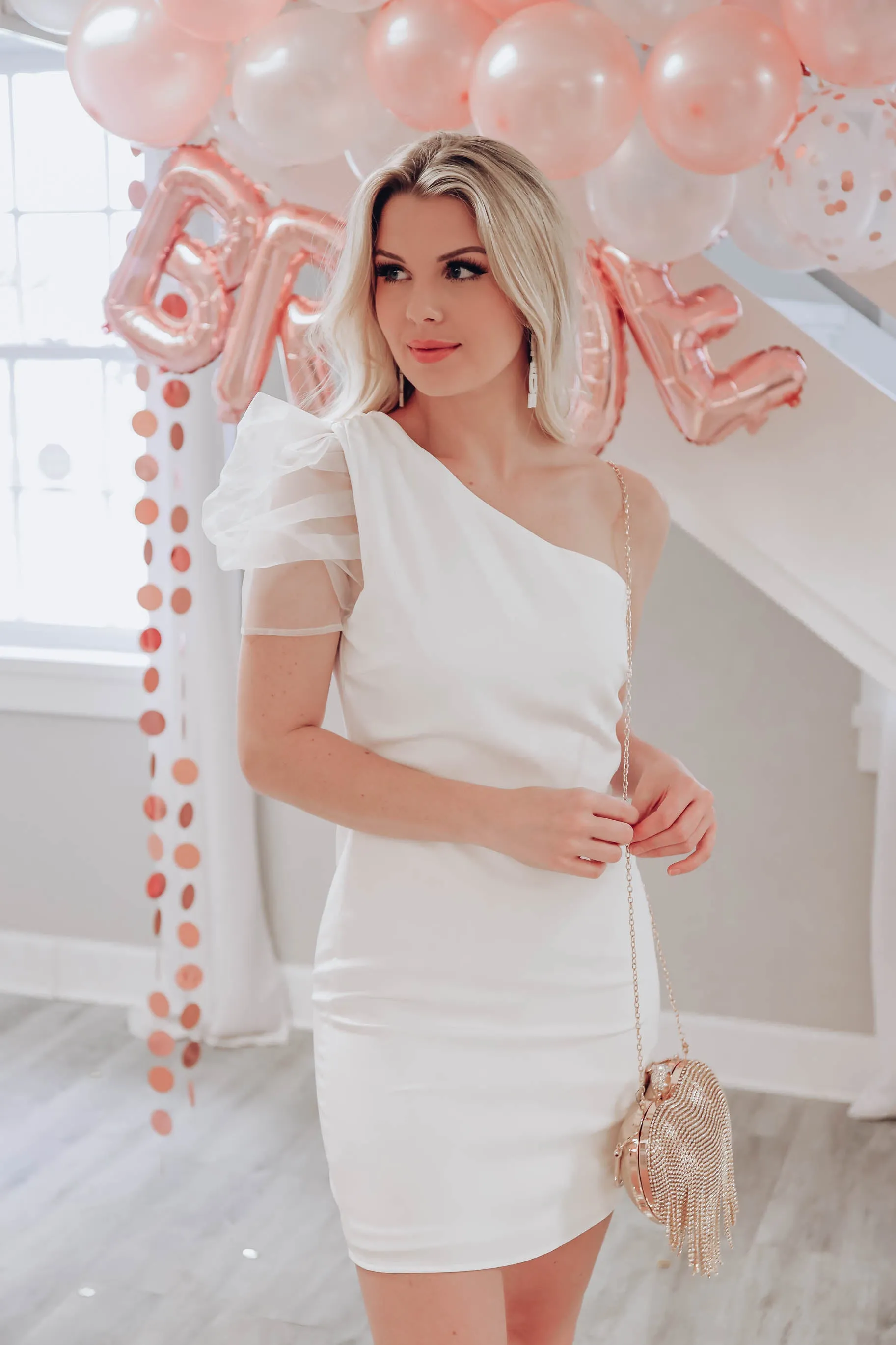 On Cloud Nine One Shoulder Dress