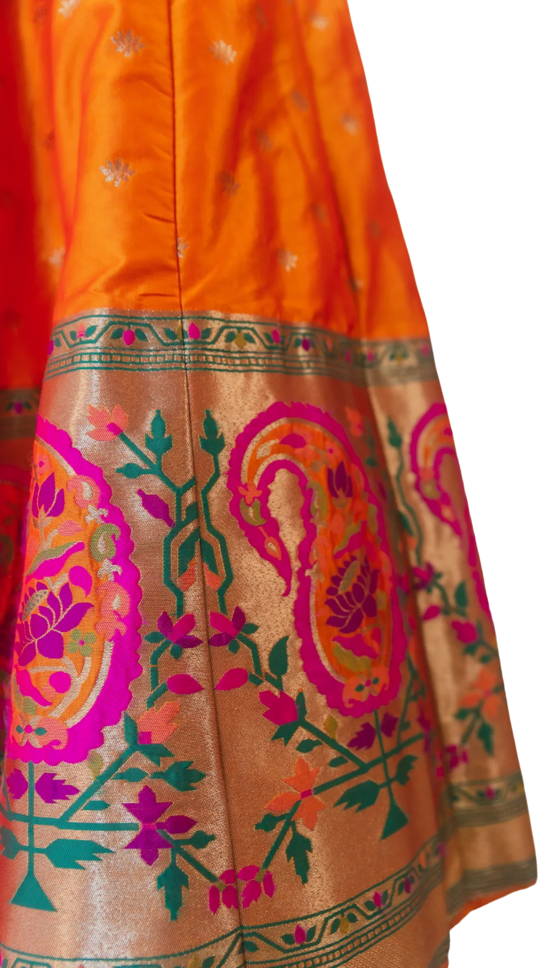 Orange Banarasi Lehenga