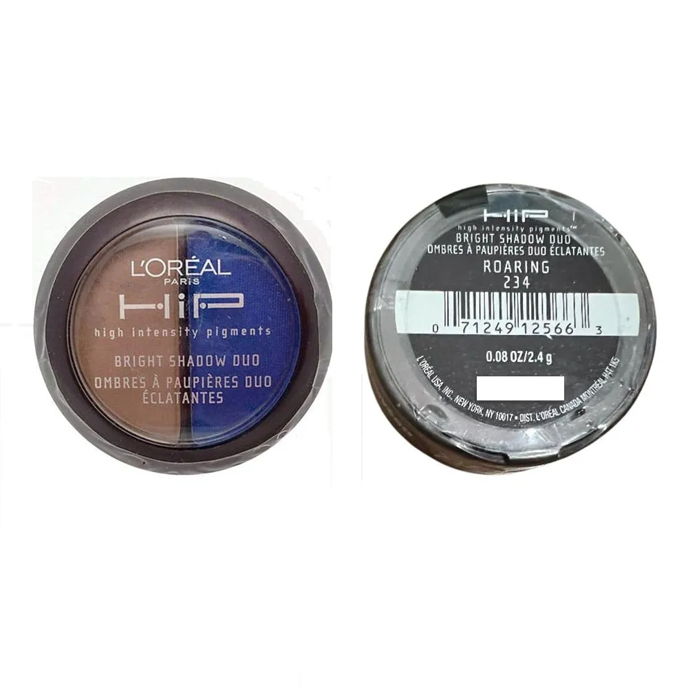 Pack of 2 L'Oreal Paris HIP Bright Shadow Duo, Roaring 234