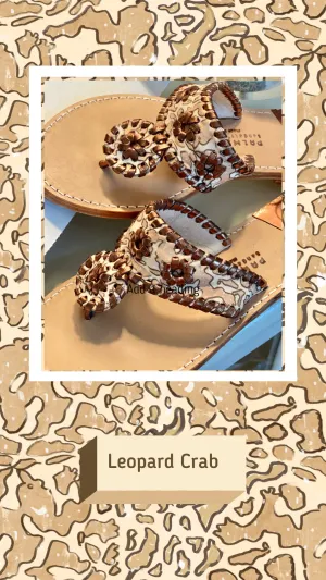 Palm Beach Sandals X Susan Albright Leopard Crab Print