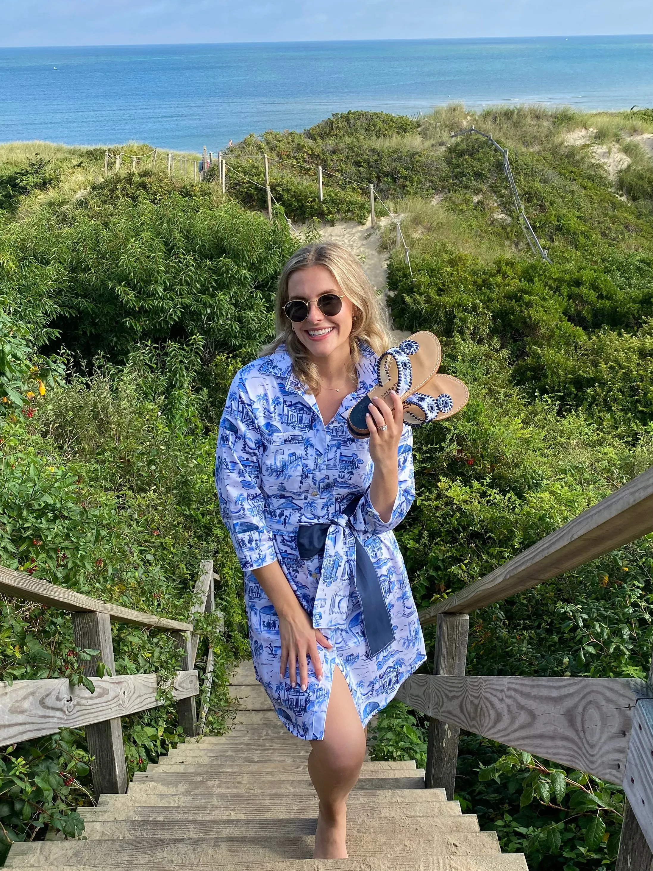 Palm Beach Sandals X Susan Albright Pawleys Toile